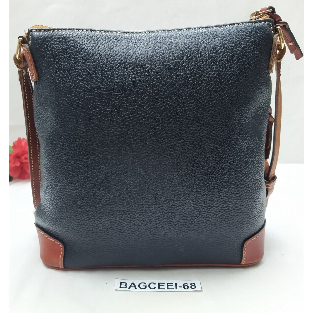 Dooney & Bourke Black Pebbled Leather Zipper Pocket Crossbody Bag - Picture 2 of 16